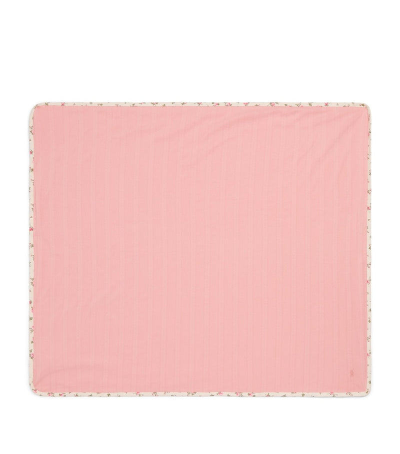Ralph Lauren Kids cotton pointelle baby blanket 71cm x 81.5cm, imported from the UK