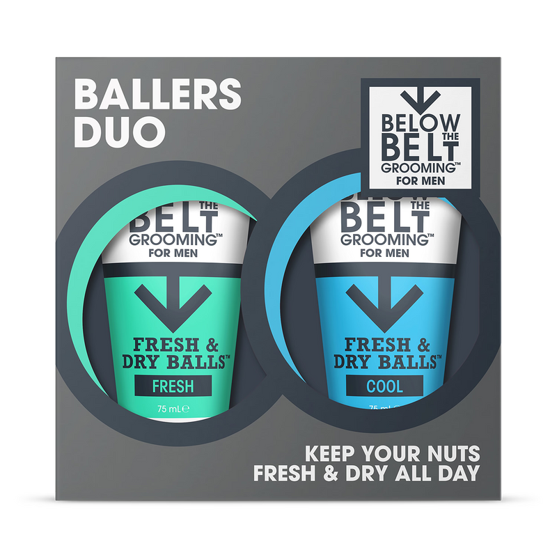 Below The Belt Ballers Gift Set cooling gels, UK version