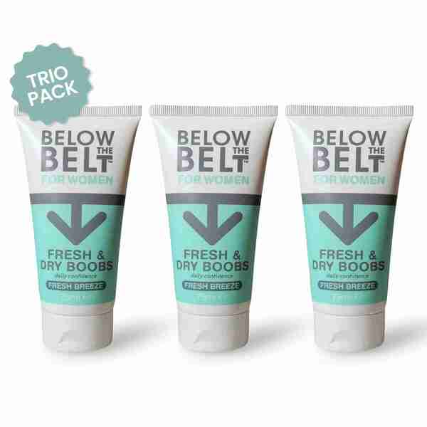 Below The Belt anti-sweat cream Fresh Breeze Scent 75ml trio (British brand)