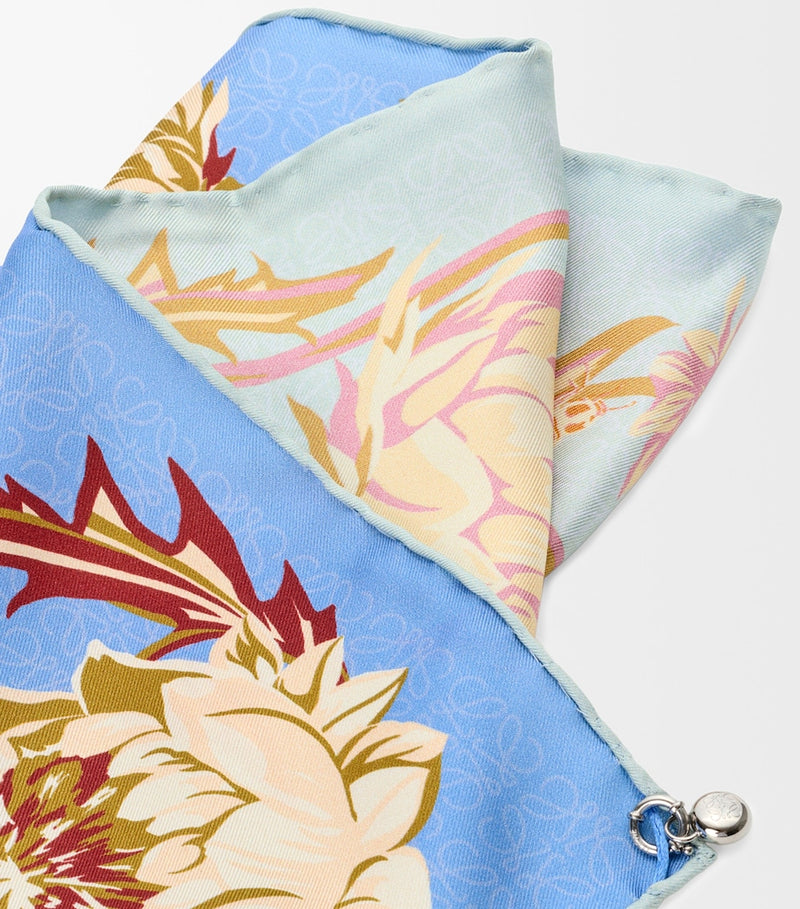 LOEWE silk anagram scarf Paula's Ibiza 90x90cm - British product