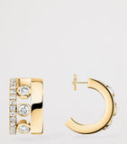 Messika Move Romane yellow gold diamond hoop earrings 0.27ct (British brand)