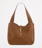 Saint Laurent Bea shoulder bag in suede with gold monogram (British brand)