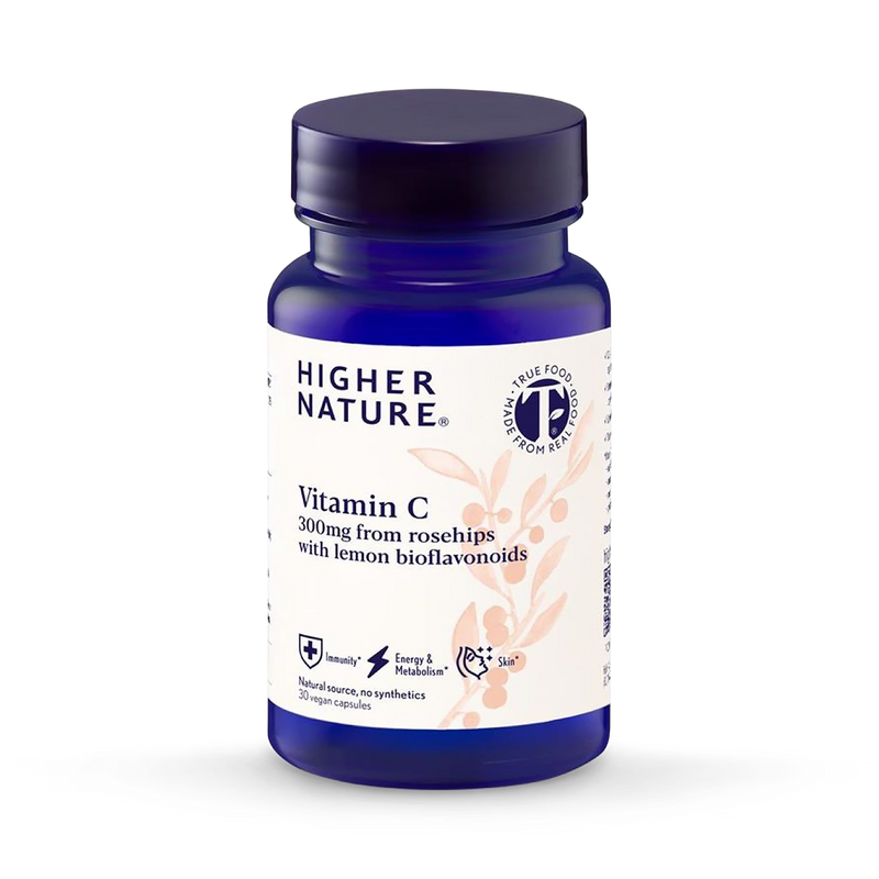Higher Nature True Food Vitamin C 300mg capsules - British product