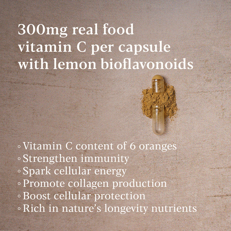 Higher Nature True Food Vitamin C 300mg capsules - British product