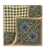 Harrods Dunhill Mulberry Silk Printed Pocket Square 30cm x 30cm- Buy online at McGrocer