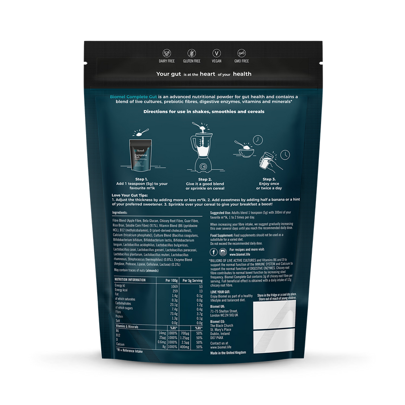 Biomel Complete Gut unflavoured powder 150g - British product