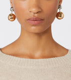 Weekend Max Mara Pasticcino bag earrings gold-tone orbs, imported from the UK