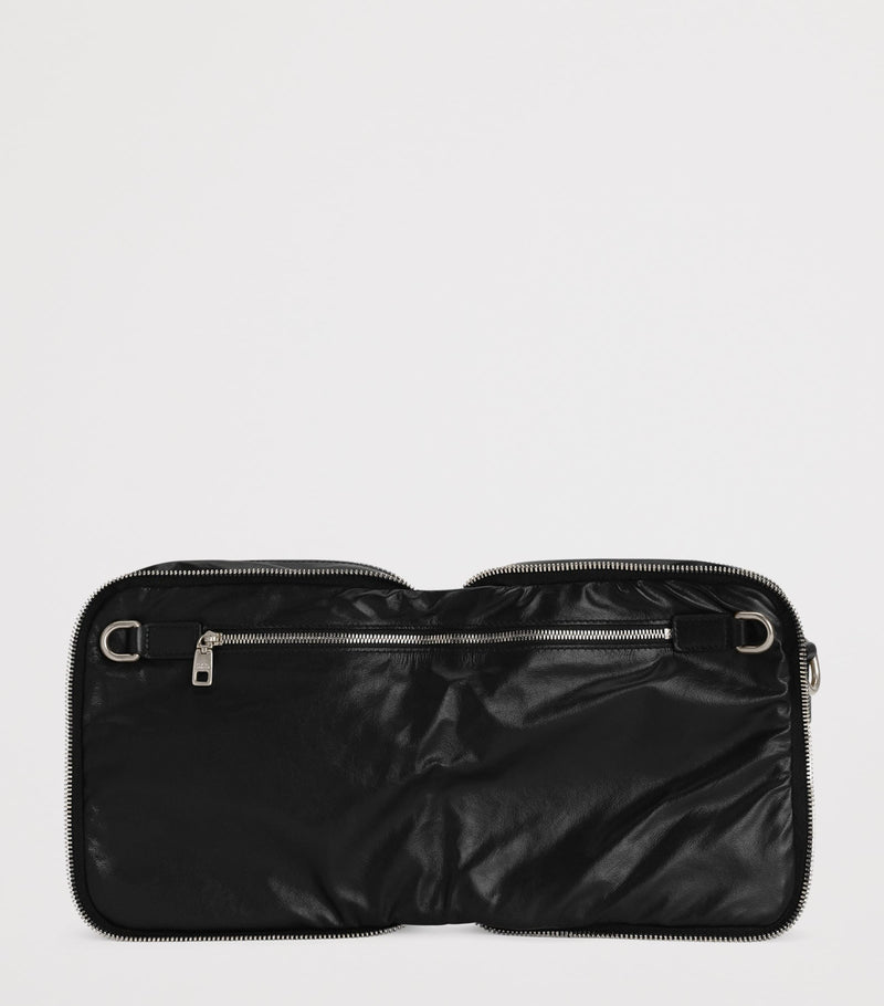 Dolce&Gabbana patent leather cross-body bag with silver-tone hardware - British product
