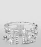 Marli New York asymmetric 18kt white gold diamond ring - British product