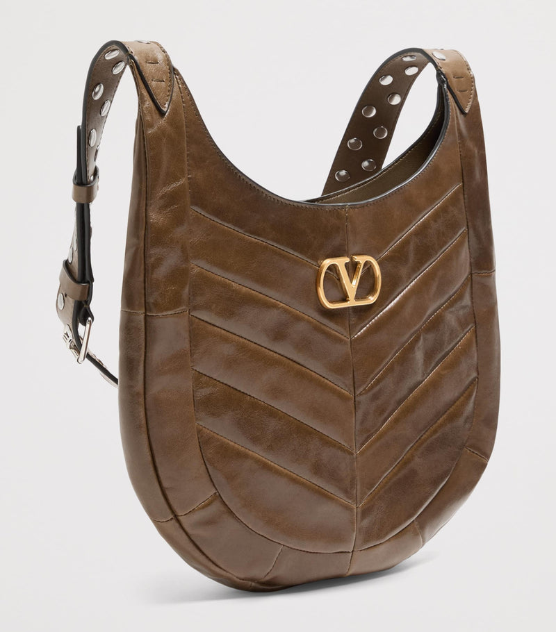 Valentino Garavani small leather Hoboho shoulder bag, imported from the UK