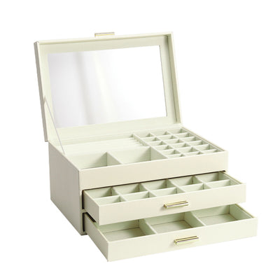 Superdrug Livingandhome PU Leather Jewellery Organizer with Drawers- Buy online at McGrocer
