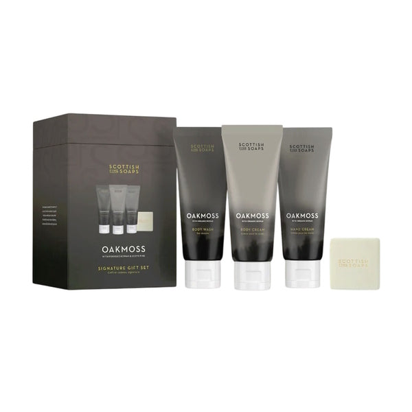 Scottish Fine Soaps oakmoss body care gift set (British brand)