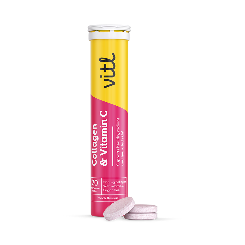 Vitl Collagen & Vitamin C effervescent tablets 20 tablets, UK version