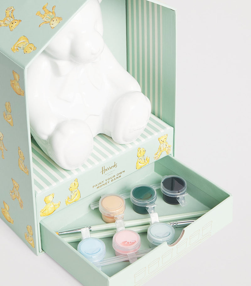 Harrods Bear Paint Your Own Money Bank craft kit, UK version