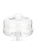LSA International glass cake stand with dome (British brand)