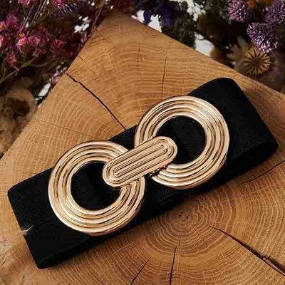 Superdrug Izabel London Circle Metallic Buckle Wide Waist Belt- Buy online at McGrocer