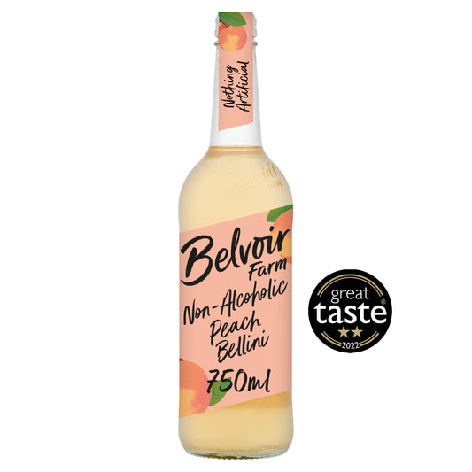 Belvoir Farm Non-Alcoholic Peach Bellini 750ml Adult soft drinks Sainsburys   