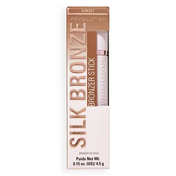 Revolution Skin Silk Bronzer Stick Medium Sunset, imported from the UK