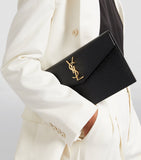 Saint Laurent Uptown clutch bag in grained leather, UK version