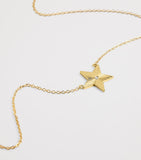 Jennifer Meyer mini yellow gold and diamond 70s star necklace - British product