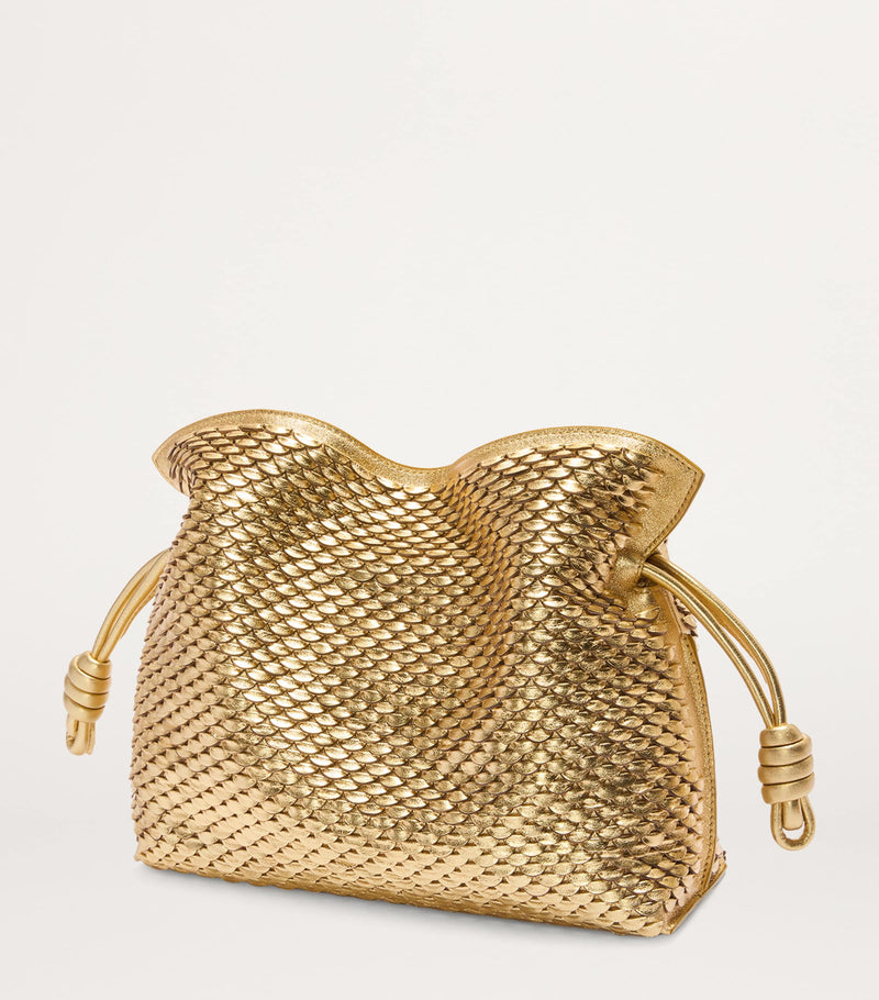 LOEWE medium leather scales Flamenco clutch, imported from the UK