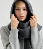 Brunello Cucinelli wool-cashmere hooded scarf (British brand)