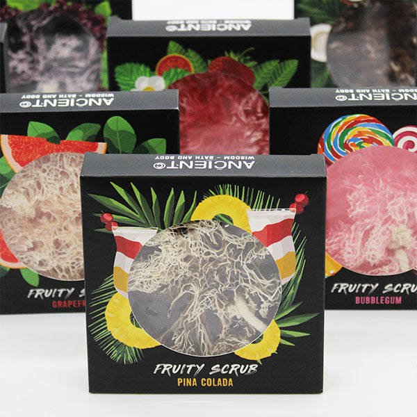 Face Loofah Soap Purple Grape 120g (British brand)