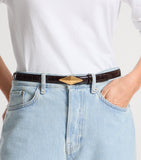 Jimmy Choo leather diamond clasp belt, UK version