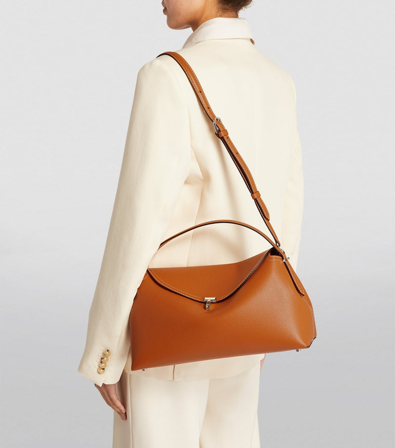 Toteme T-Lock top-handle bag in Italian leather (British brand)
