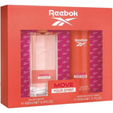 Reebok Move Your Spirit women's fragrance gift set 100ml EDT and 150ml body spray, UK version