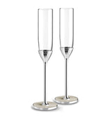 Harrods Wedgwood Set of 2 Vera Wang Pearl Champagne Flutes- Buy online at McGrocer