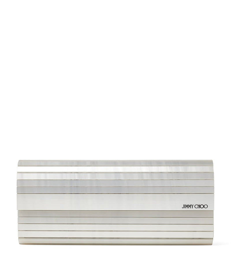 Jimmy Choo mother-of-pearl Sweetie clutch bag, imported from the UK
