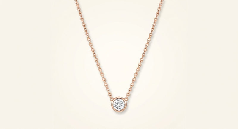 Cartier d'Amour rose gold diamond necklace, UK version