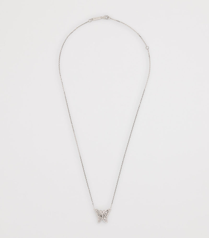 Suzanne Kalan white gold diamond butterfly necklace (British brand)