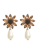 Harrods Dolce&Gabbana Embellished Flower Clip-On Earrings- Buy online at McGrocer