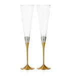 Wedgwood crystal toasting flutes set of 2 - British product