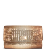 Harrods Jeffrey Levinson Leather Croc-Embossed Clutch Bag- Buy online at McGrocer
