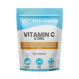 Holland & Barrett Vita London Vitamin C & Zinc 120mg Immune Support Tablets 120 Count- Buy online at McGrocer