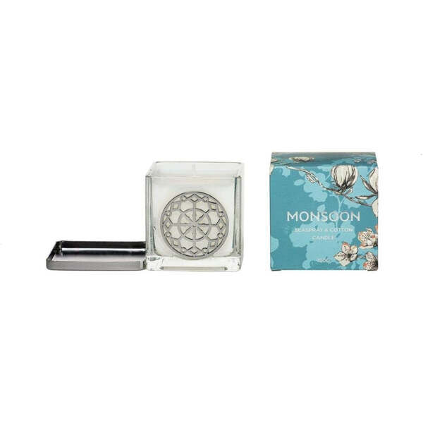 Monsoon Seaspray & Cotton scented candle 180g, imported from the UK
