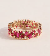 Harrods Suzanne Kalan Rose Gold Ruby and Diamond La Fantaisie Eternity Ring- Buy online at McGrocer