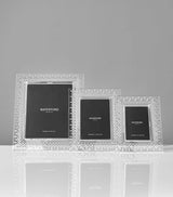 Harrods Clear Crystal Picture Frame with Crosshatch Cut for 5x7 Photos- Buy online at McGrocer