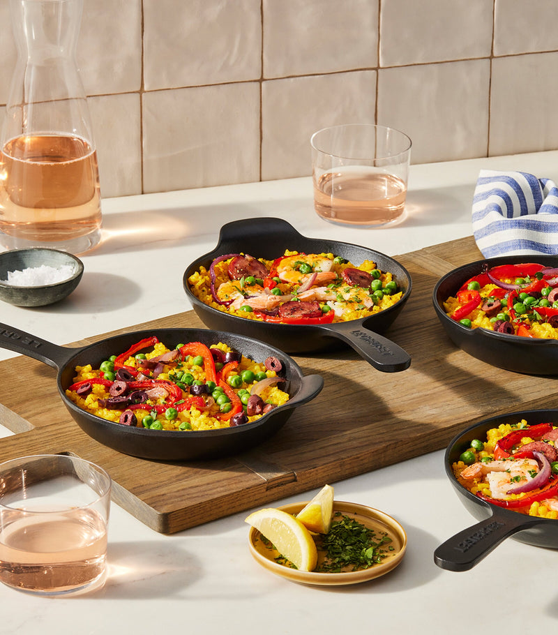 Le Creuset Cast Iron Gourmand Mini Skillets Set of 4 16cm, UK version