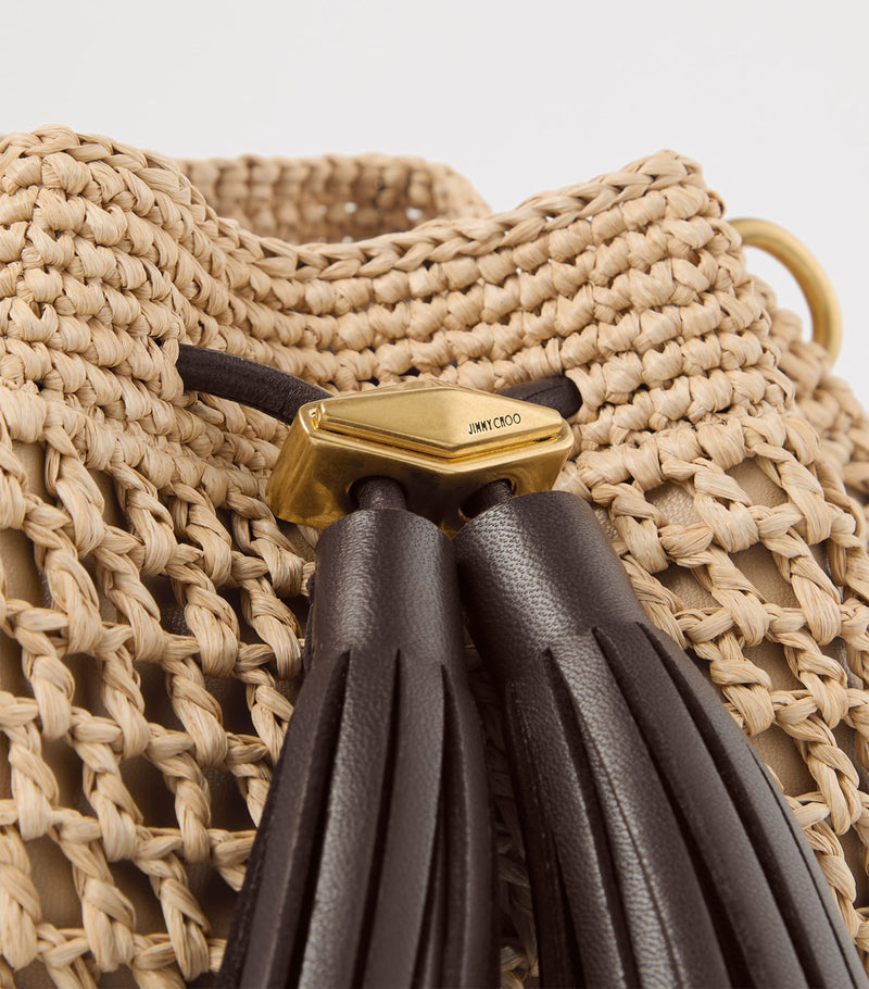 Jimmy Choo Cinch raffia shoulder bag (British brand)
