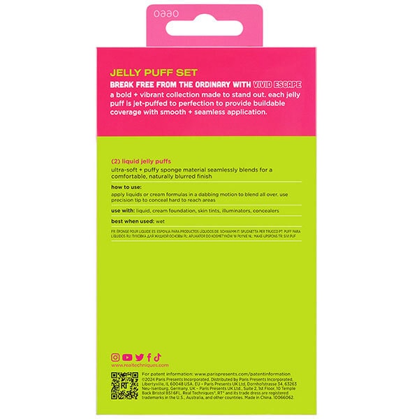 Jeu de 2 puffettes jelly Real Techniques vivid - Produit britannique