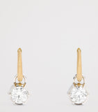 Jade Trau Sienna huggie earrings yellow gold and diamonds, UK version