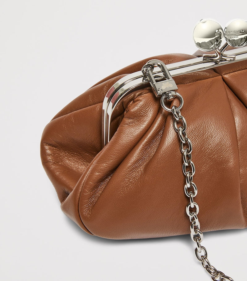 Weekend Max Mara Pasticcino small leather clutch bag, UK version