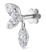 Harrods Maria Tash Grand Marquise Pear Diamond Echo Earring, Direction B, 10.5mm- Buy online at McGrocer