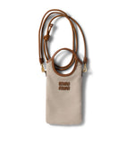 Miu Miu canvas logo phone case with card slot, UK version