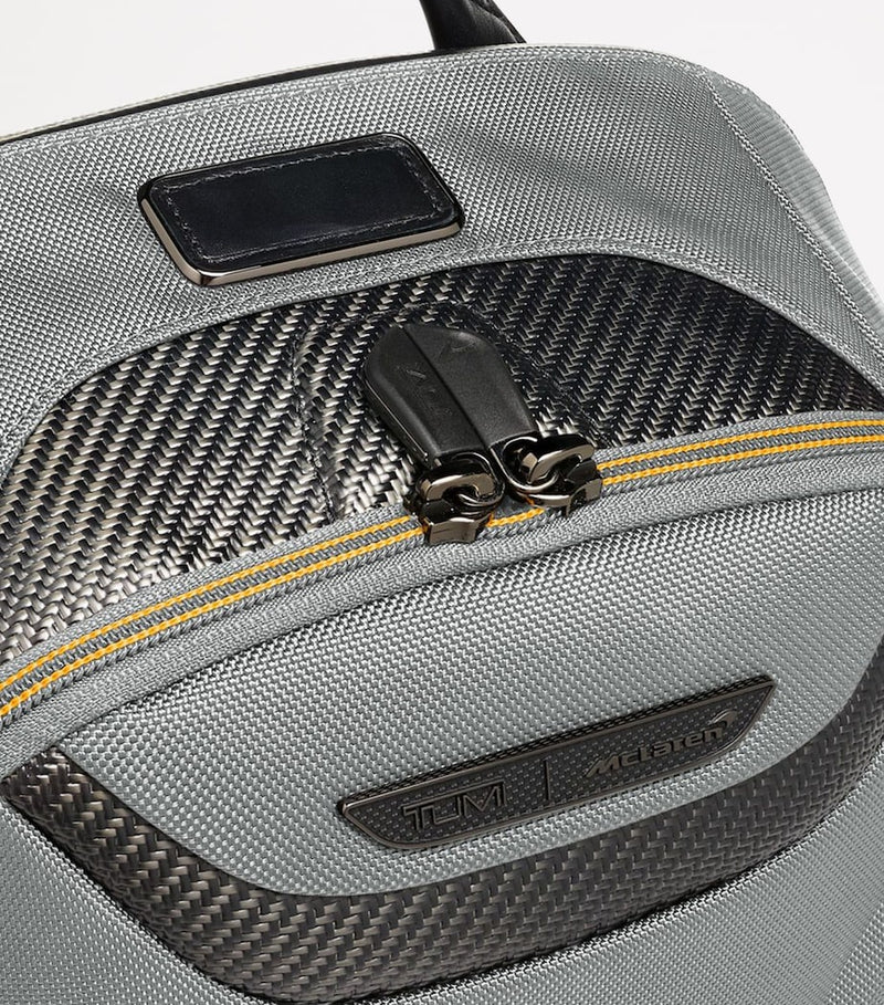 Sleek Backpack with Carbon Fibre Accents and USB Port, 43cm x 30.5cm x 14cm
