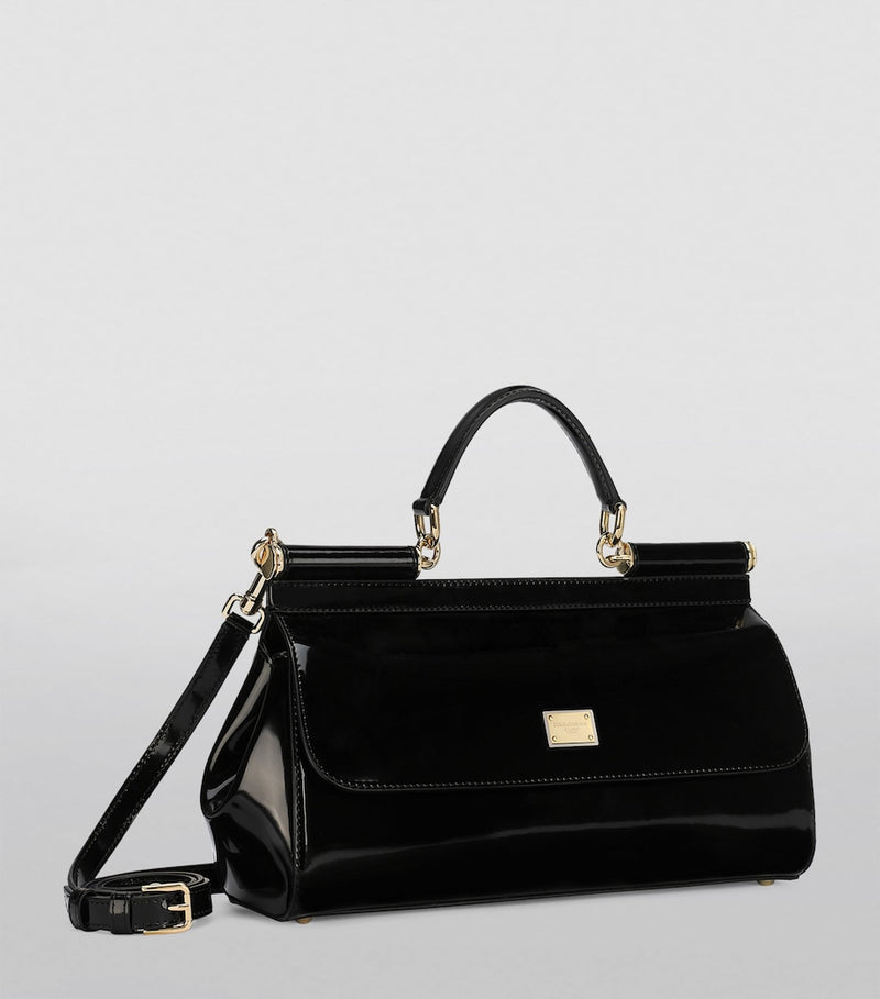 Dolce & Gabbana patent leather Sicily top-handle bag, imported from the UK